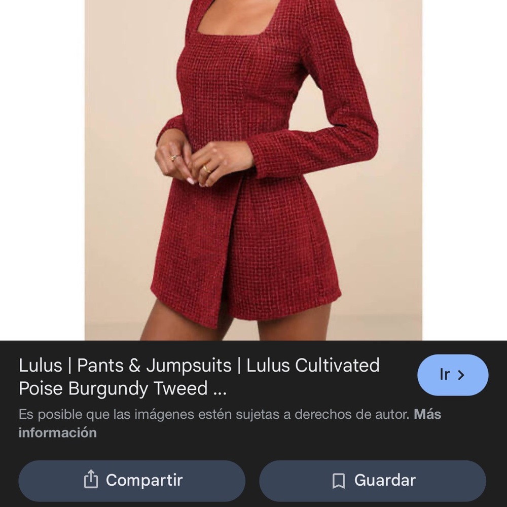 Lulu's Red Tweed Mini Dress